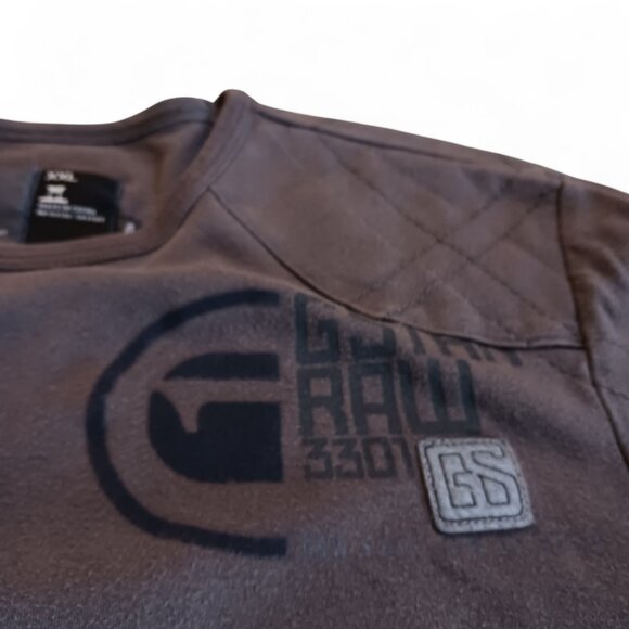 G-Star RAW 3301 Men’s T-Shirt XXL Dark Gray Charcoal Crew Neck Short Sleeve - Picture 5 of 13